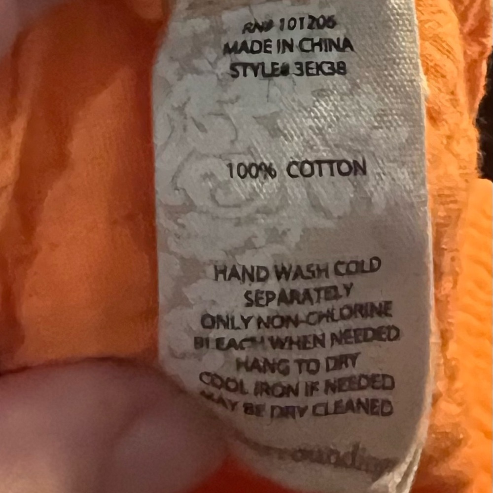 Soft Surroundings Orange Relaxed Blouse with 3/4 Sleeves - Picture 5 of 5